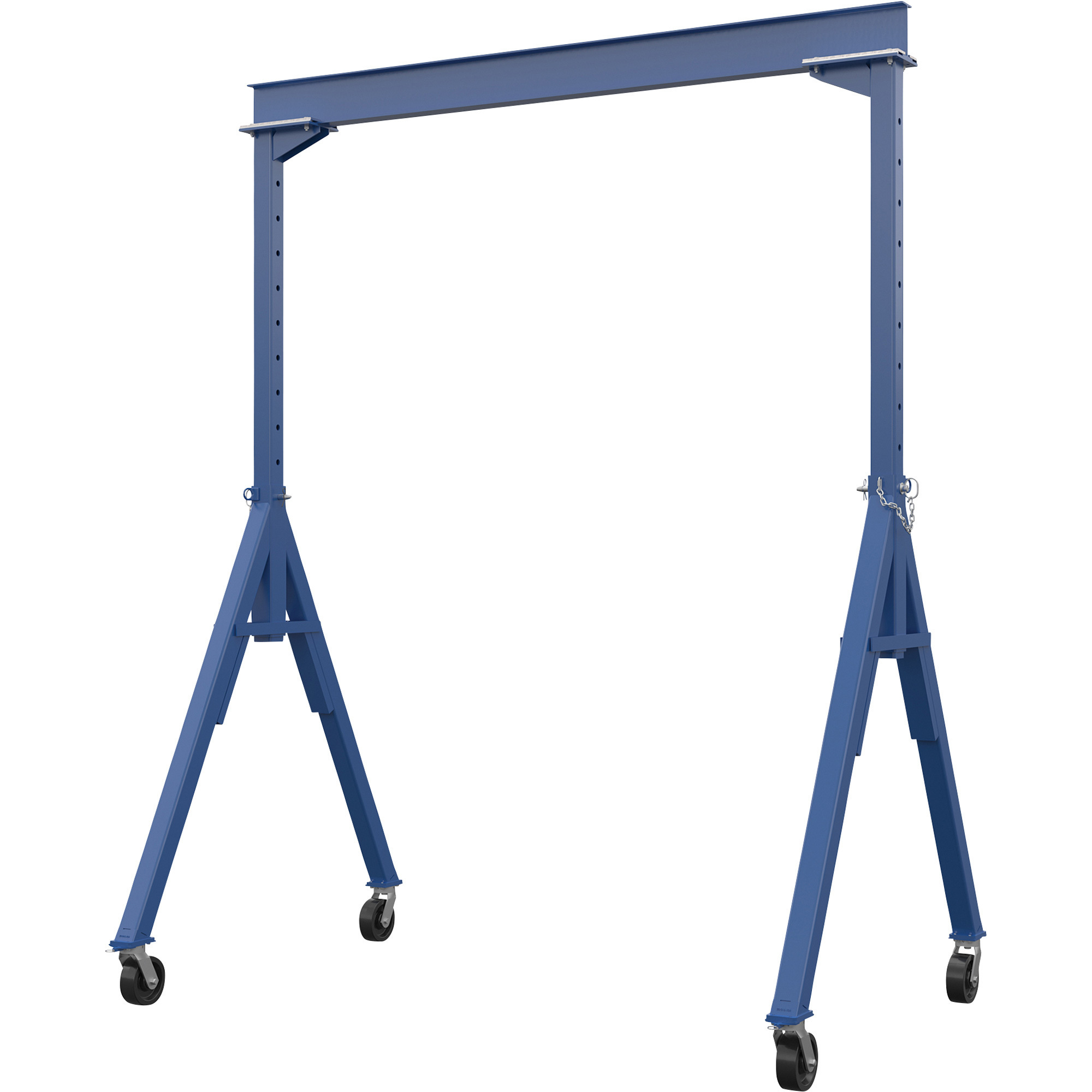 Vestil Steel Adjustable Height Gantry Crane with Phenolic Casters - 10ft. x 16ft., 8,000-Lb. Capacity, Blue, Model# AHS-8-10-16